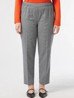 Pantaloni in tessuto tinto filo