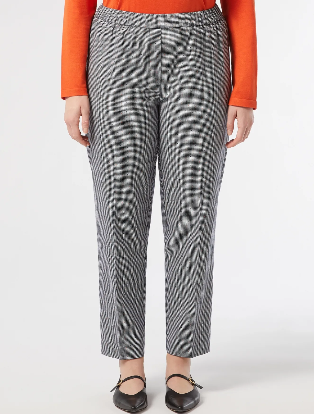 Pantaloni in tessuto tinto filo