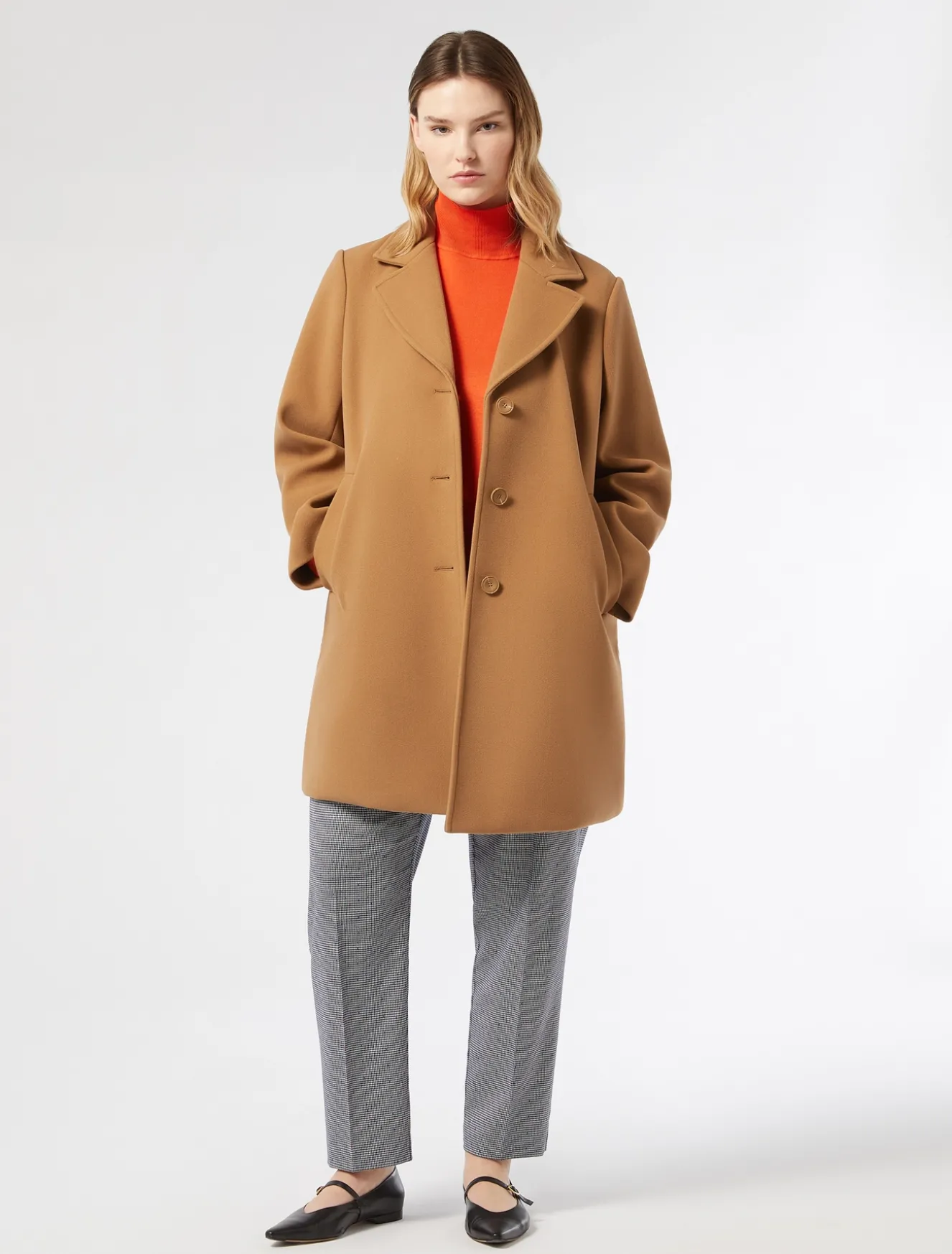 Pantaloni in tessuto tinto filo