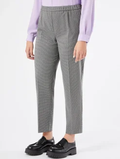 Pantaloni in tessuto tinto filo