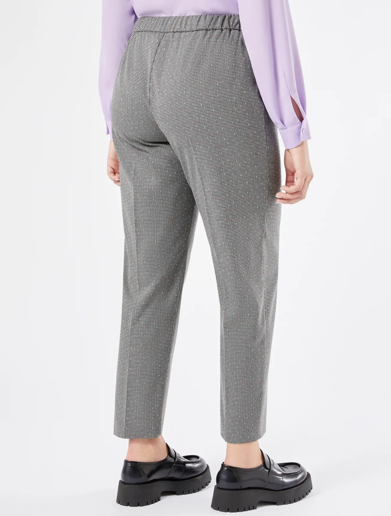 Pantaloni in tessuto tinto filo