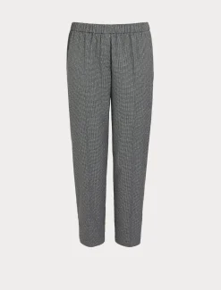 Pantaloni in tessuto tinto filo