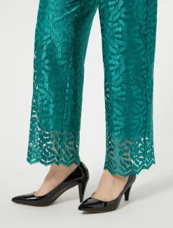 Pantaloni in tulle ricamato