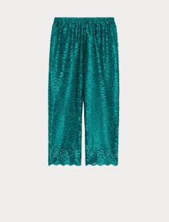 Pantaloni in tulle ricamato