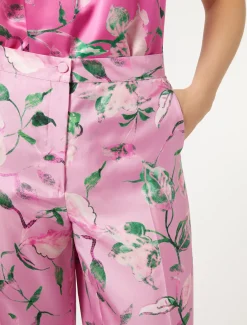 Pantaloni in twill di seta