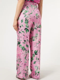 Pantaloni in twill di seta