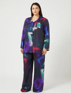 Pantaloni in twill stampato