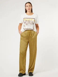Pantaloni in twill stampato