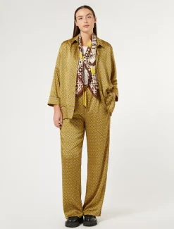 Pantaloni in twill stampato