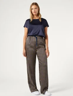 Pantaloni in twill stampato