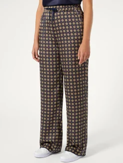 Pantaloni in twill stampato