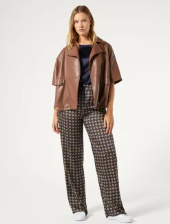 Pantaloni in twill stampato