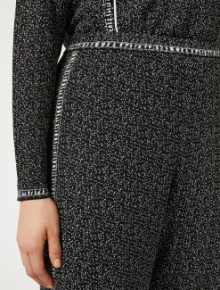 Pantaloni in viscosa jacquard