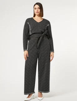 Pantaloni in viscosa jacquard