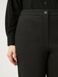 Pantaloni jacquard lurex