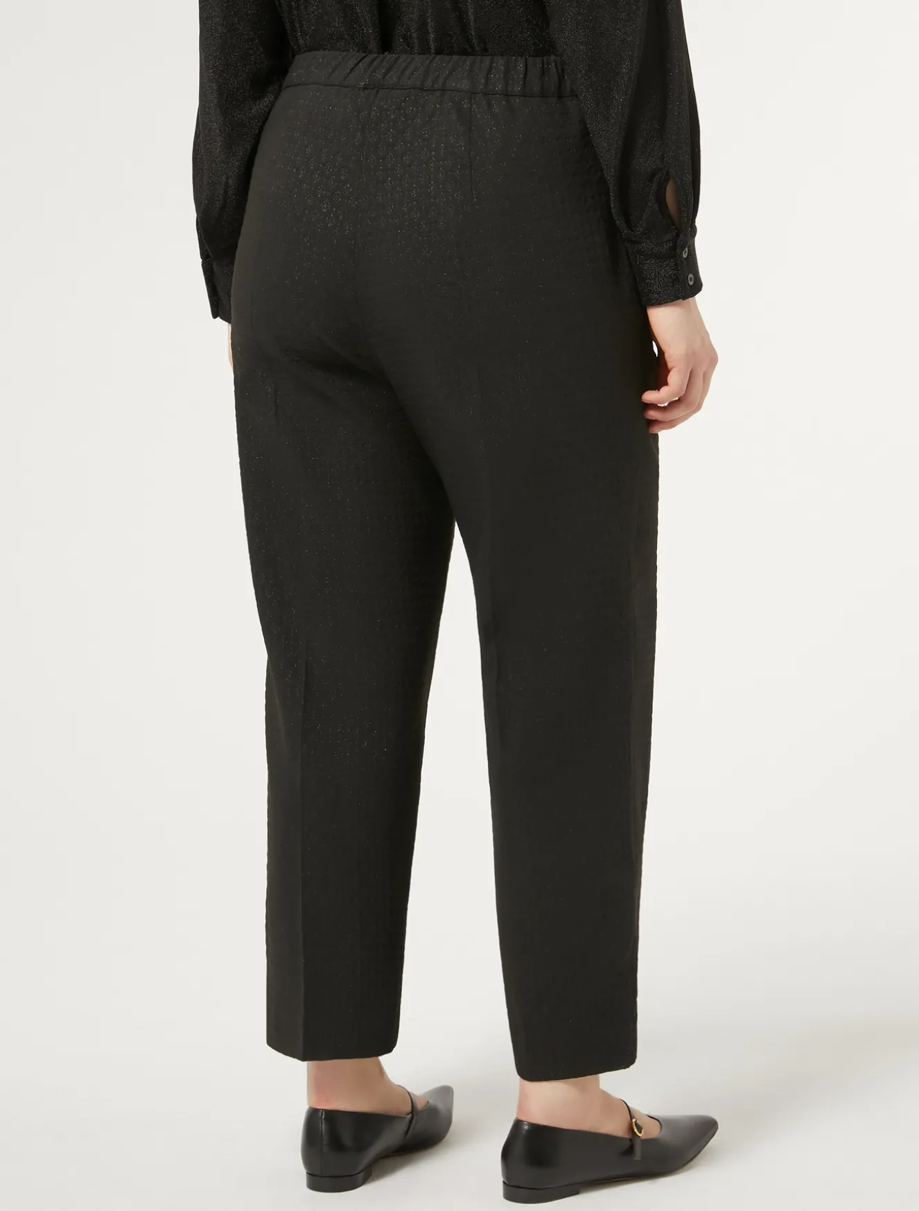 Pantaloni jacquard lurex