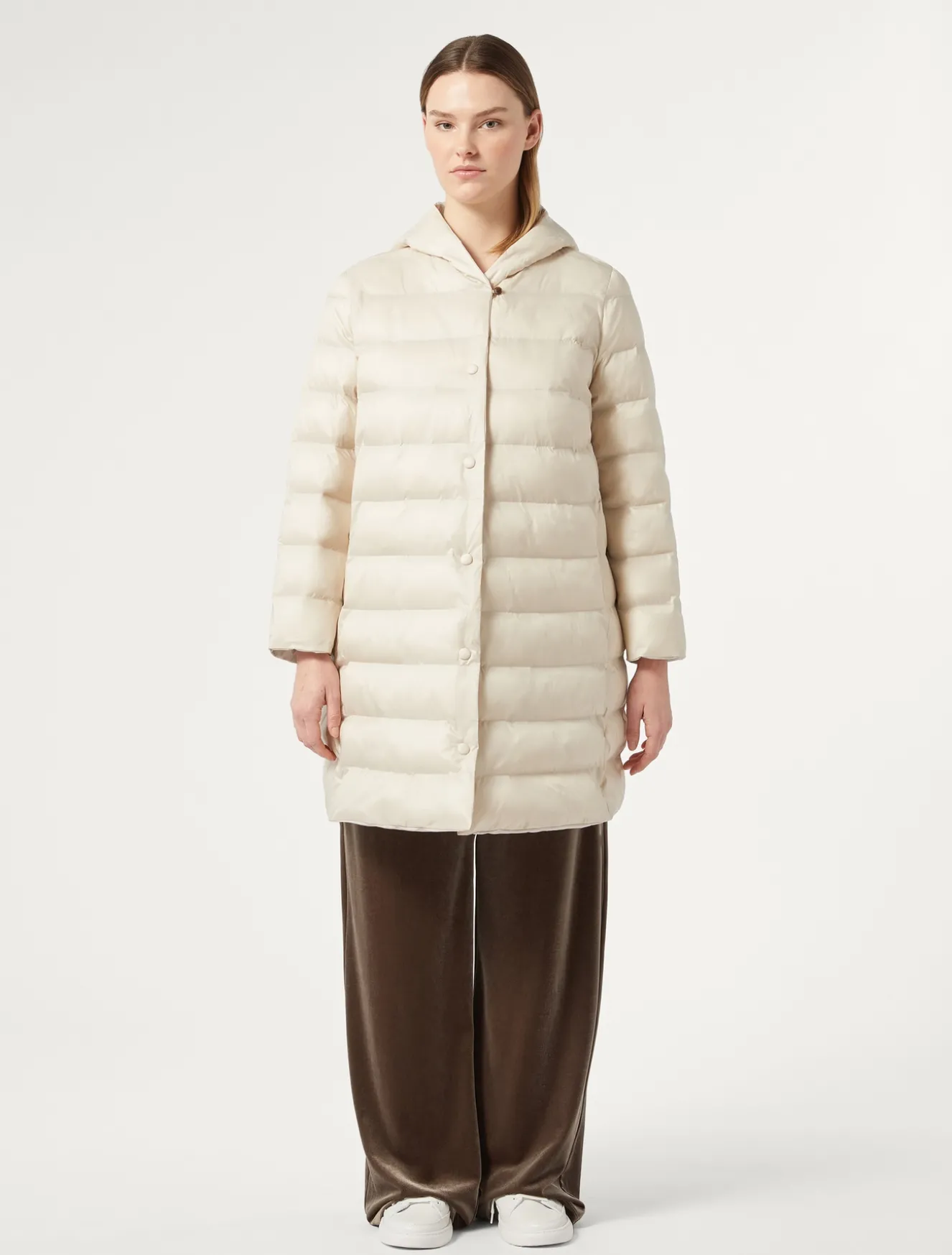 Piumino in taffettà e tela di nylon antigoccia