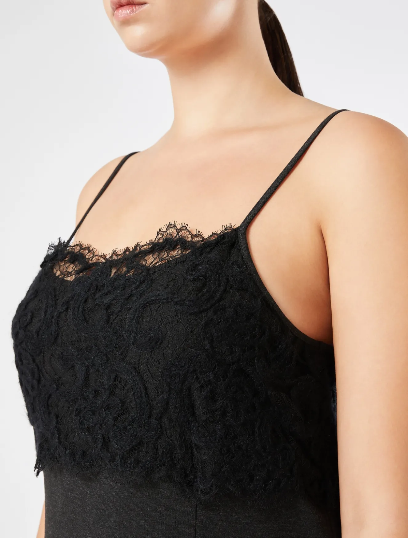 Sottoveste in jersey e pizzo