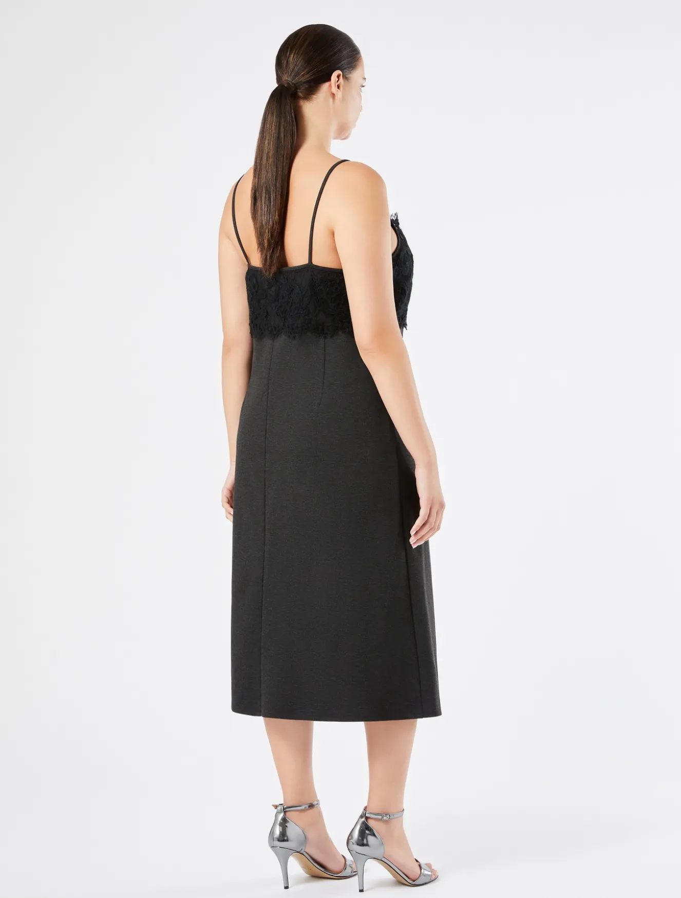 Sottoveste in jersey e pizzo