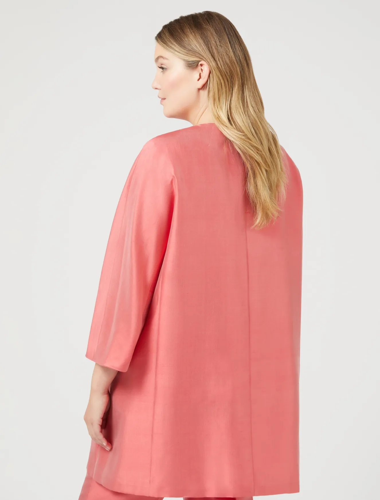 Spolverino in shantung di seta