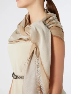 Stola jacquard in misto cachemire