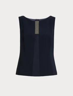 Top in cady triacetato