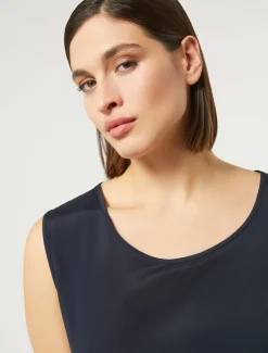 Top in crêpe de Chine di misto seta