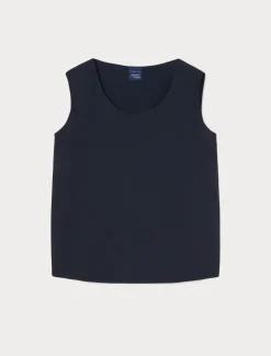 Top in crêpe de Chine di misto seta