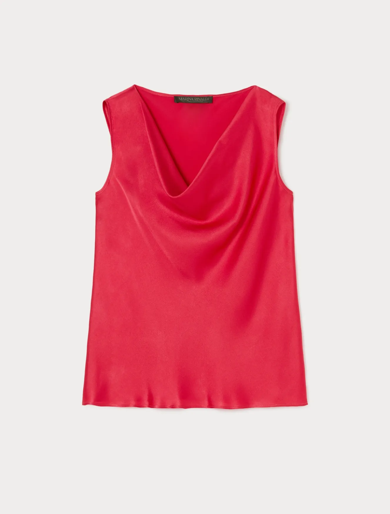 Top in crêpe envers satin
