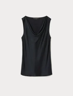 Top in crêpe envers satin