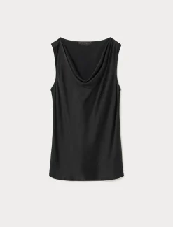 Top in crêpe envers satin