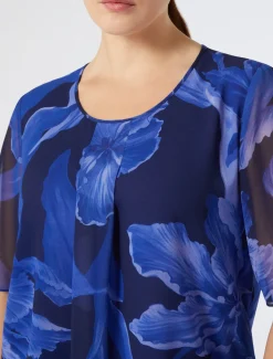 Top in georgette stampata