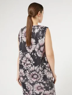 Top in paillettes e raso