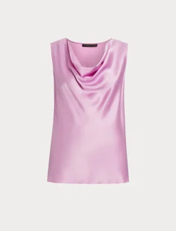 Top in satin con drappeggio