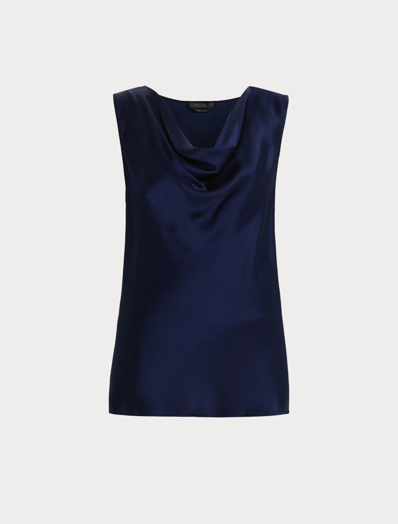 Top in satin con drappeggio