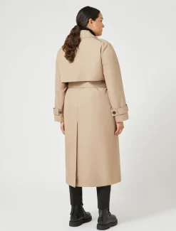 Trench impermeabile in misto cotone