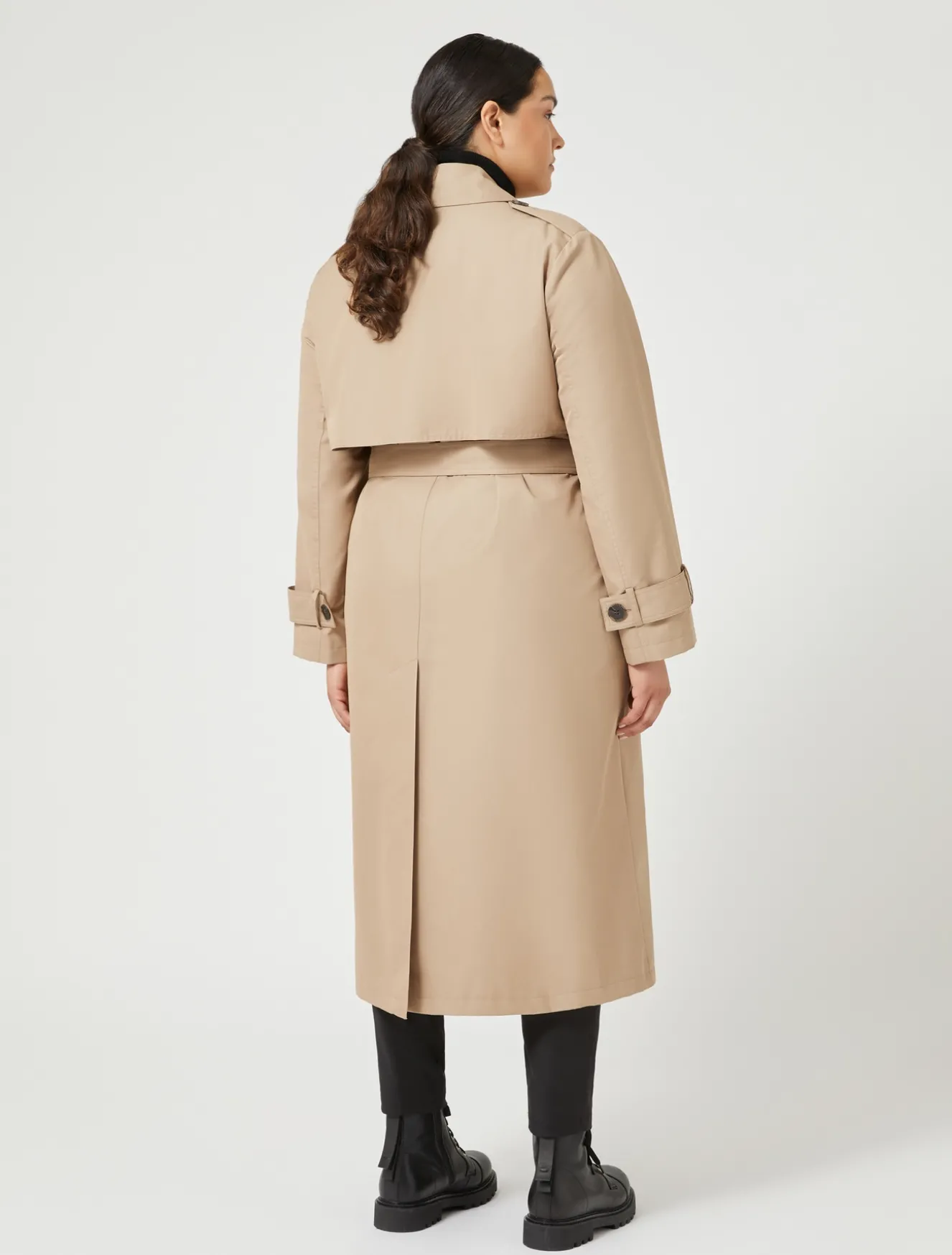 Trench impermeabile in misto cotone