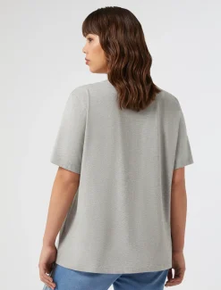 T-shirt in jersey con ricamo