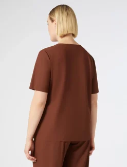 T-shirt in jersey con ricamo