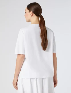 T-shirt in jersey con ricamo
