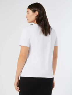 T-shirt in jersey con ricamo