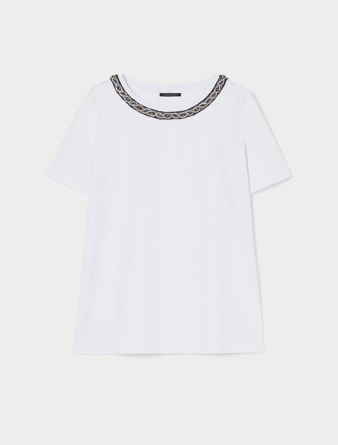 T-shirt in jersey con ricamo