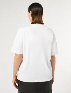 T-shirt in jersey con ricamo