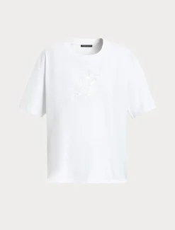 T-shirt in jersey con ricamo