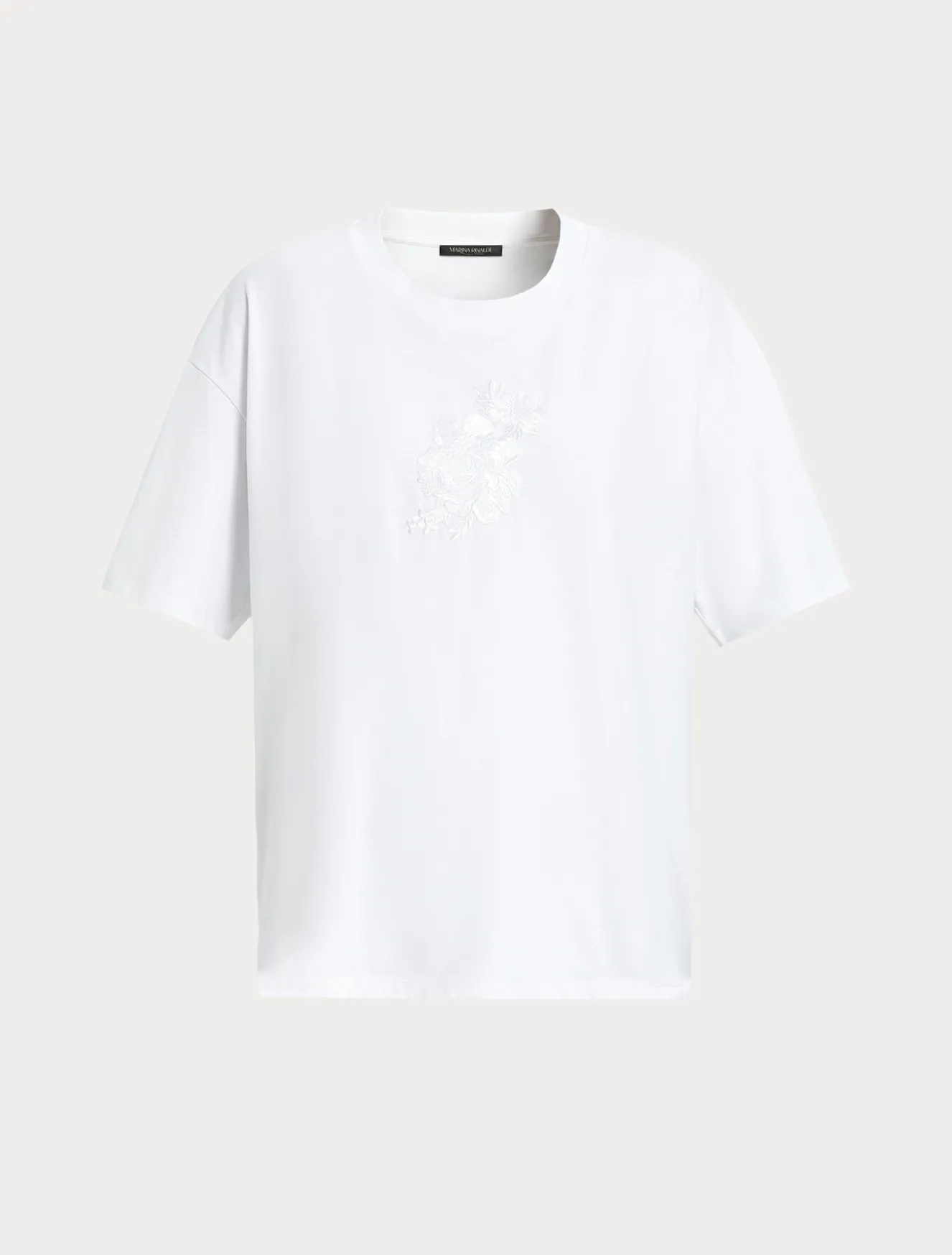 T-shirt in jersey con ricamo