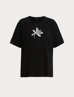 T-shirt in jersey con ricamo