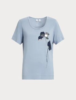 T-shirt in jersey con ricami