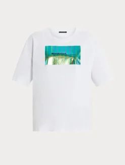 T-shirt in jersey con stampa