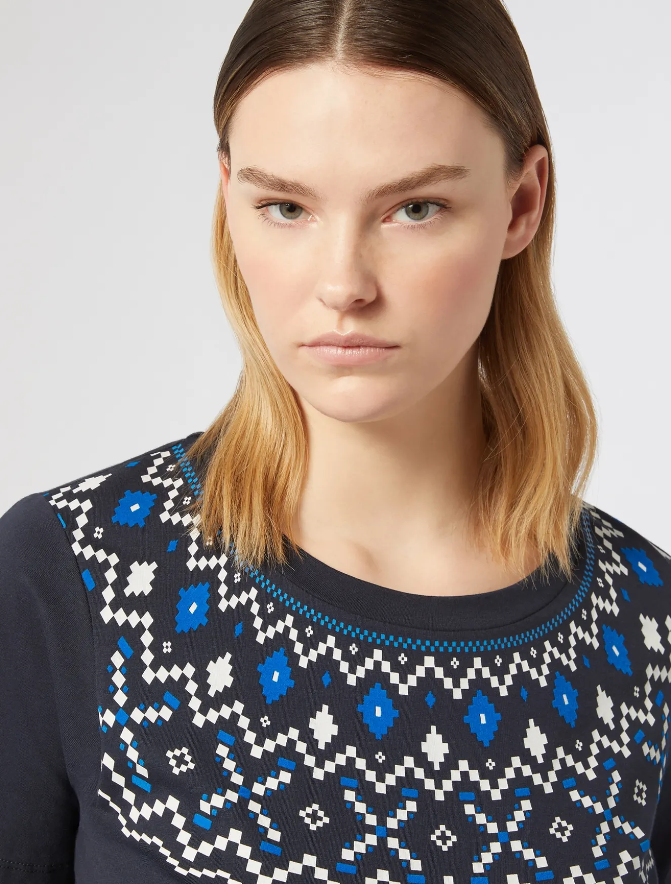 T-shirt in jersey con stampa