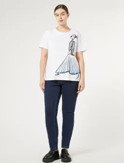 T-shirt in jersey con stampa